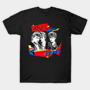 Vintage Styled 80s A-Ha Design (on black) T-Shirt